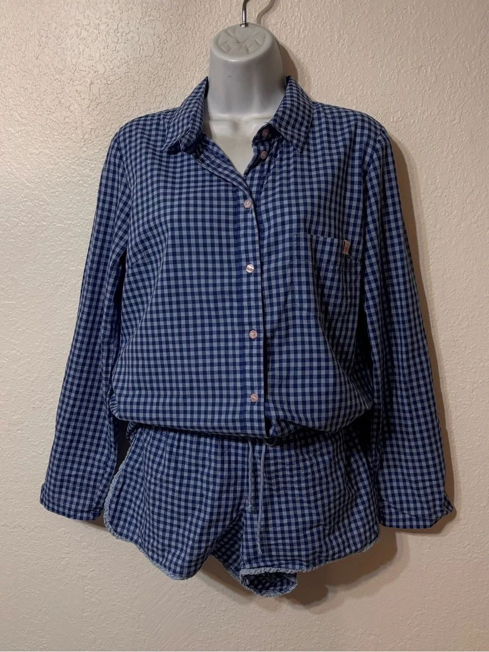 Victoria's Secret Gingham Pajama Set Small/Medium
